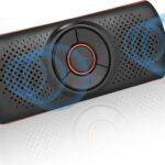 Bluetooth Car Speaker for Cellphone, Wireless Handsfree Car Kit Speakerphone with Clip for Sun Visor, Supports Siri and Voice Assistant, 20 Hours Working Time | TF Card Playing