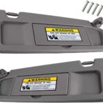 Nakuuly Left Driver and Right Passenger Side Sun Visor Atlas Gray Compatible with Honda Civic 2006 2007 2008 2009 2010 2011 Replaces # 83280-SNA-A01ZA 83230-SNA-A01ZA