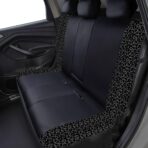 Flying Banner Carbon Fiber Leather Vehicle Seat Covers, Leopard Gray Black, Universal Fit - 8PCS - Image 5