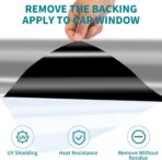 Windshield Tint Strip, 2 Pack Window Tint Car, 5% VLT Sun Shading Heat & UV Protection Windshield Solar Protection Film for Cars, Include 2 Squeegee, 59.06 x 7.87 Inch - Image 8