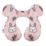 vocheer Baby Travel Pillow(Upgraded), Head and Neck Support Pillow for Pushchair, Car Seat,Stroller, Bouncer, Cotton (White Bear)