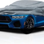 5 Layer Custom Fit Car Cover for 2005-2023 Ford Mustang Durable Dustproof Windproof with Mirror Pockets Pollution, Dust, Sun, Snow, Rain, Winter All Weather Protection, Breathable
