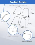 Interior Door Speaker Cover Trim Frame for Dodge Ram 1500 2010-2017 Car Interior Accessories, Chrome - Image 5