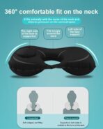 Inflatable U-Shaped Neck Pillow–Auto-Inflating, Portable Travel Pillow for Neck Support, Perfect for Flights and Outdoor Adventures Black LCC1258-03 - Image 4