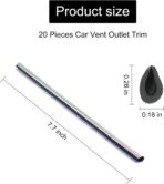 LivTee 20 Pieces Car Air Conditioner Decoration Strip for Vent Outlet, Universal Waterproof Bendable Air Vent Outlet Trim Decoration, Car Interior Accessories (Shiny Silver) - Image 2
