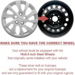 Set of 4 16" 10 Twist Spoke Bolt-On Wheel Covers for Hyundai Elantra 2011-2015 - Silver - Image 3