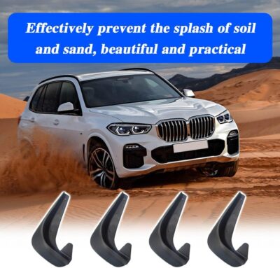 4PCS Car Mud Flaps, Mud Guard, Fender Guard, Splash Guard, Front & Rear Side Mud Guard, Wheel & Tire Splash Guards, Fender Against Sewage, Mud, Dust, Snow, No Drilling Mudguards Universal for Most Car - Image 7