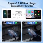 Carlinkit Wireless CarPlay Adapter for iPhone MINI5 PRO – Seamless Wireless Conversion for CarPlay & Android Auto(Blue) - Image 4