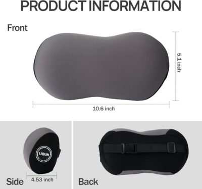 LIQUN Car Seat Neck Pillow, Skin Friendly Car Head Pillow, Memory Foam Neck Support, Driving to Relieve Neck Pain and Shoulder Pressure, (Black) - Image 2