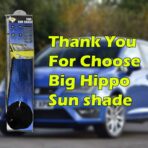 Big Hippo Windshield Sun Shade,Car Sun Shade Side Window as Bonus,Car Sunshade Windshield,Reflect Sunlight Heat and UV Rays, Protect Interior,Keep Vehicle Cool,Silver/Blue(55.16X 27.5inches) - Image 7