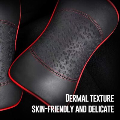 Car Leather Neck Pillows, Neck Rest Cushions,100% Memory Foam Cervical Support, Comfortable Travel car Seats and Home Office Soft Pillows, Red a Set (2 pcs) - Image 7