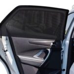 2Pack Large Size Super Elastic 42" to 53" Car Window Sunshades, for Large SUV, Pickup, Truck, Minivan, Breathable Mesh Window Screen, Side Window Screen for Car Camping