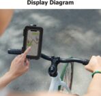 Gadpiparty Waterproof Motorcycle Phone Holder Bike Mount Vibration Dampener for Electric Scooter and Bicycle Handlebar Compatible Smartphones - Image 6