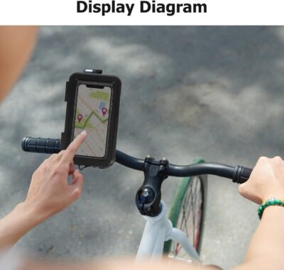 Gadpiparty Waterproof Motorcycle Phone Holder Bike Mount Vibration Dampener for Electric Scooter and Bicycle Handlebar Compatible Smartphones - Image 6