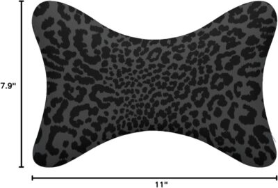 Car Neck Pillow for Neck Pain Relief for Dark Gray Black Leopard Cheetah Print for Men Women Adults Kids Travel Outdoor Office - Image 7