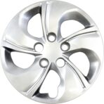 Auto Reflections Set of 4 15" 5 Twisted Spoke Wheel Covers for Honda Civic 2013-2015 - Silver Bolt On - Image 2