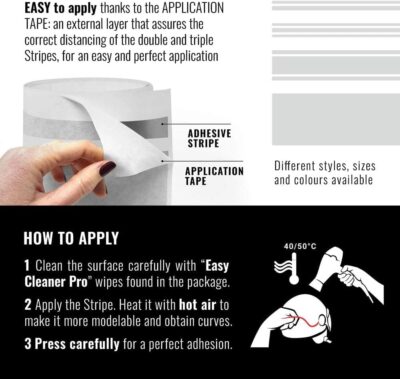 4R Quattroerre.it 10508 Trim Stripes Double Adhesive Strips for Cars, White, 11 mm x 10 mt - Image 2