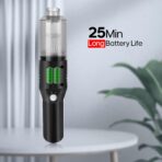 Portable Mini Car Vacuum Cleaner, High Power Cordless(400g) Handheld Rechargeable Vacuum Cleaner for Desk V06 - Image 4