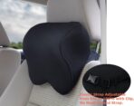 Tektrum Orthopedic Entire Back Support Full Lumbar Cushion for Car & Headrest Neck Pillow Kit - Ergonomic Thick 3D Design Fit Body Curve - Back, Neck Pain Relief, Improve Posture -Black (012011-A) - Image 6