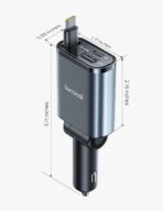 Lamicall Car Charger USB C Compatible with iPhone 17 16 15 Fast Charging [Ultra-Compact, 60% Less Space] 57w Type C Retractable Car Charger Fit Samsung Galaxy S25 S24 Ultra Pixel Android - Image 8