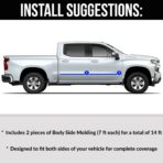 Premium Universal Chrome Body Molding for All Vehicles - Easy Install, Finished Ends, Chrome Finish, 1" Wide, 2 x 7 ft Pieces, UV Protected, Long Lasting Flexible PVC - Image 6