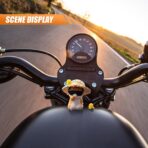 ZIMISI Cute Orange Cat Car Dashboard Decorations, Mini Animal Rear View Mirror Accessories with Kawaii Chicken, Cat Figurines Car Decorations, Cute Automotive Interior Accessories (Straw Hat) - Image 5