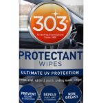 303 Products Automotive Protectant Wipes - Helps Prevent Fading & Cracking, Repels Dust, Lint & Staining, Superior UV Protection & Restores Lost Color, Exterior & Interior Car Cleaning Supplies