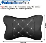 2PCS Car Neck Pillow, Breathable Car Head Neck Rest Cushion, Soft Pillow for Relieving Stiffness, Comfort Car Seat Neck Support Pillow (Black/White) - Image 2