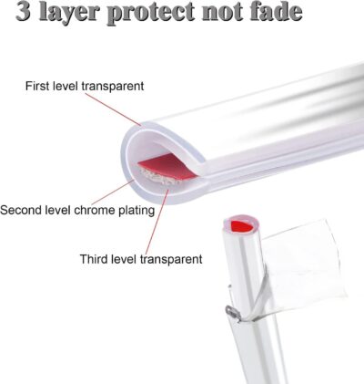 Car Door Edge Guards Chrome Silver Universal U Shape Moulding Trim Strip Automotive Guard Door Protector Decorative for Sedans, Trucks, SUV, ATV (32FT, Silver) - Image 6