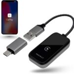 Wireless CarPlay Adapter for iPhone - Go Cordless in Seconds - USB Apple Car Play Wireless Adapter for iPhone 6 or Newer, 2017 Cars or Newer with USB C + A, Seamless, Crisp Sound, Bluetooth/WiFi
