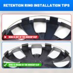 Winjet 15 Inch Premium Hubcaps Wheel Cover Replacement R15 Hub Caps,Auto Tire Replacement Exterior Cap,Universal Wheel Rim Cover Snap On Car Truck SUV (15 Inch,Set of 4) - Image 8