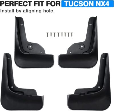 Autorder Mud Flaps for 2022 2023 2024 2025 Tucson NX4 Accessories Splash Guards Fender Flares Mudflap Front and Rear Mud Guard Set of 4 - Image 6