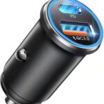 Car Charger PD30W+22.5W 12V-24V USB Charger Adapter Portable Mini USBC Cars Fast Charging Adapter