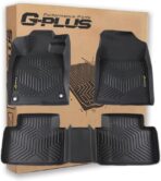 G-PLUS Floor Mats Fit for Honda Civic Sedan & Hatchback 4-Door 2016-2021/Fit Coupe 2-Door 2016-2021 Floor Liners,TPE Custom Fit All Weather Protection Floor Liners,Front & 2nd Row Car Mats Black