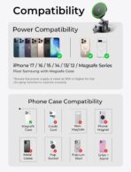 LISEN 15W Magsafe Car Mount Charger, Magnetic Wireless Car Charger, Suction Phone Mount, Vacuum Magnetic Phone Holder for Car Mount for iPhone 17 Pro Max 16 15 14 13 12, Samsung S26/S25, Pixel 10 Pro - Image 11
