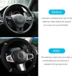 Bling Car Steering Wheel Cover, 15 Inch Crystal Rhinestones Elastic Stretch Breathable Vehicle Steering Wheel Protector for Women Girls, Universal Auto Interior Accessories (Black) - Image 6