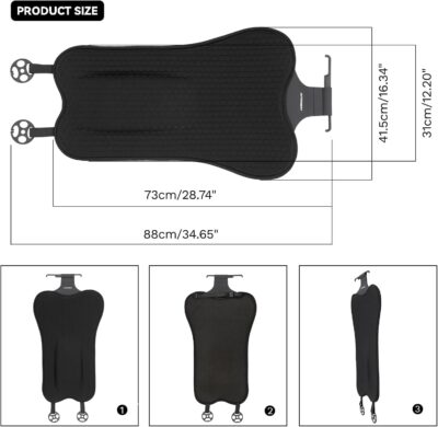 XUKEY Lumbar Pillow Gel Support Pillow Back Support Cushion,Gel Lumbar Support Pillow Relief Back Sciatica Pain for Car Seat Cushion,Car Seat Lumbar Support with Adjustable Straps Improve Posture - Image 2