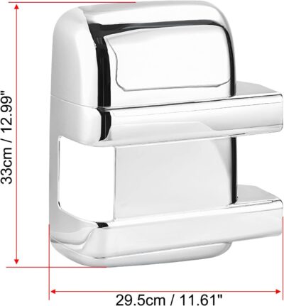 X AUTOHAUX Pair Chrome ABS Side Door Full Mirror Covers for Ford F250 F350 F450 Super-Duty 2008-2016 - Image 3