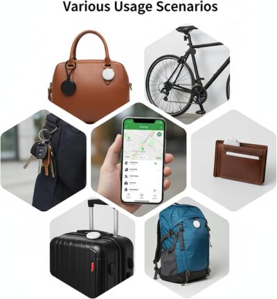 2 Pack GPS Tracker for Vehicles Work with Find My (iOS Only) Real Time Mini Car Air Tracker Tag Devices Global Coverage Hidden Car Locator Tracking No Monthly Fee No Subscription No SIM Card Required - Image 7