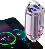 USB Car Charger Adapter Fast Charging PD45W+QC3.0 Dual Port Cigarette Lighter Charger for iPhone 17/16/15/14/13/12/11/Pro Max, iPad, Samsung Galaxy S25 S24/S23/S22/S21, Pixel, Android - Purple