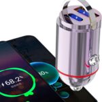 USB Car Charger Adapter Fast Charging PD45W+QC3.0 Dual Port Cigarette Lighter Charger for iPhone 17/16/15/14/13/12/11/Pro Max, iPad, Samsung Galaxy S25 S24/S23/S22/S21, Pixel, Android - Purple