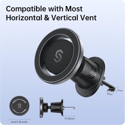 SYNCWIRE for MagSafe Car Mount, Flexible Rotation Magnetic Phone Holder for Car Vent, Hands Free Car Air Vent Phone Holder Clip Universal Compatible with iPhone 17 Pro Max 16 15 14 13 12 MagSafe Case - Image 9