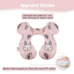 vocheer Baby Travel Pillow(Upgraded), Head and Neck Support Pillow for Pushchair, Car Seat,Stroller, Bouncer, Cotton (White Bear) - Image 2
