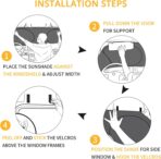 Semi-Truck Sun Shade for Windshield and Side Windows | 300T Sunshade Maximum Coverage | Block Sun Heat Rays |Fits for Semi, Commercial & Big Rig Truck, RV (Side Velcro)… - Image 7