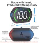 Universal GPS Speedometer HUD for Cars - 2025 New Head Up Display with MPH/KMH, Overspeed Alarm, Fatigue Alert, Large LED Font, Plug & Play USB, Auto Brightness - Fits All Vehicles (Green) - Image 2