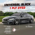 United Universal Black 1Ply Window Tint Film - 24" x100', 35% VLT Dyed PET Film, Deep Black Shade, 99% UV Block, Privacy & Interior Protection Film for Car, Truck, SUV, Home – Heat & Glare Control - Image 2