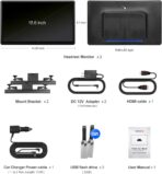 15.6 inch 4K Android Car TV Headrest Monitor for Cars Back seat Rear Entertainment System, Support Wireless Phone Link Touch Screen,with WiFi/Bluetooth/HDMI/USB/Video Player 2G+32G (2PCs) - Image 6