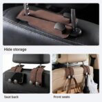 Car Seat Headrest Hooks for Purses and Bags, 2026 New Car Purse Hook Seat Back Hanger Storage Organizer, Leather Purse Hook for Car (Gray 2pcs) - Image 4