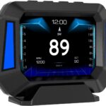 AZIJYV Obd2 Gauge Display P21, Heads Up Display for Cars, Displaying Multiple Functions, Speedometer, Slope Meter, Digital Speedometer for car Suitable for After 2009