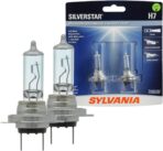 SYLVANIA - H7 SilverStar - High Performance Halogen Headlight Bulb, High Beam, Low Beam and Fog Replacement Bulb, Brighter Downroad with Whiter Light (Contains 2 Bulbs)